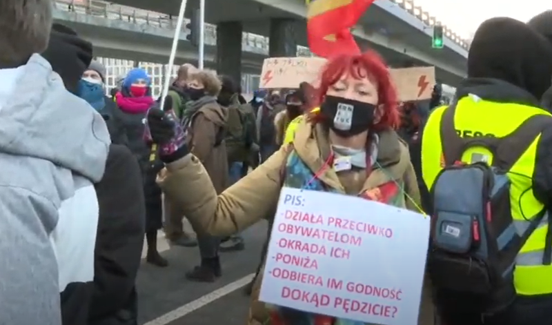 protest Polonia de Ziua femeii , Foto: Captura YouTube