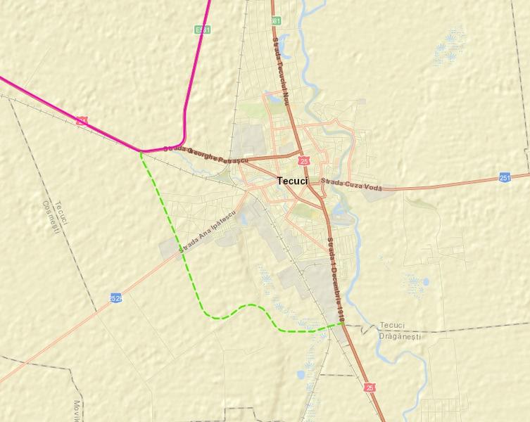 Centura Tecuci - harta, Foto: Cestrin