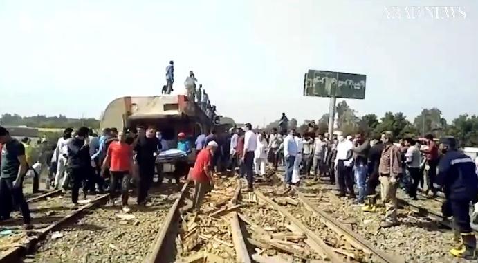 Tren deraiat in Egipt, Foto: Captura video