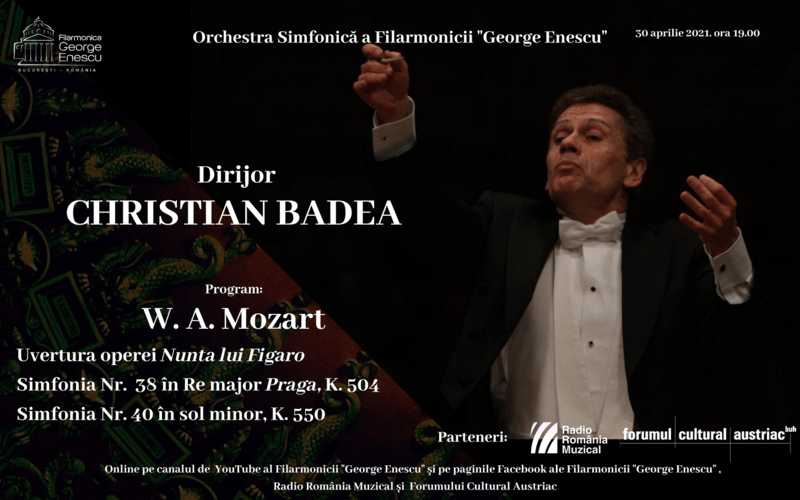 Concert Mozart cu dirijorul Christian Badea, Foto: Filarmonica George Enescu