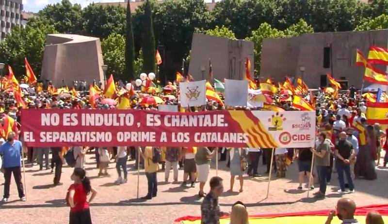 proteste la Madrid, Foto: Captura