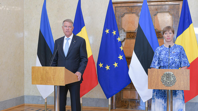 Klaus Iohannis, declarații de presă comune cu președintele Estoniei, Kersti Kaljulaid, Foto: Presidency.ro