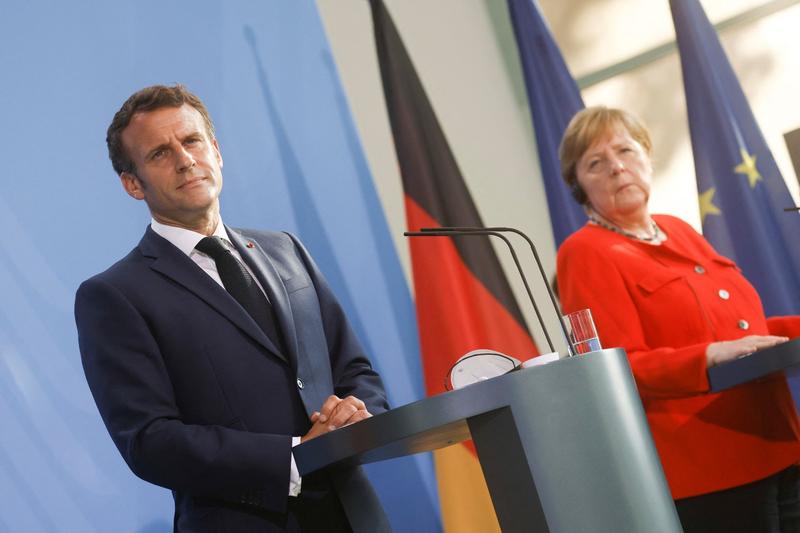 Emmanuel Macron si Angela Merkel, Foto: AXEL SCHMIDT / AFP / Profimedia