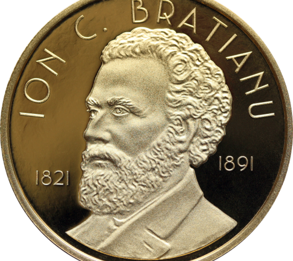 moneda din aur cu Ion C Bratianu, Foto: BNR