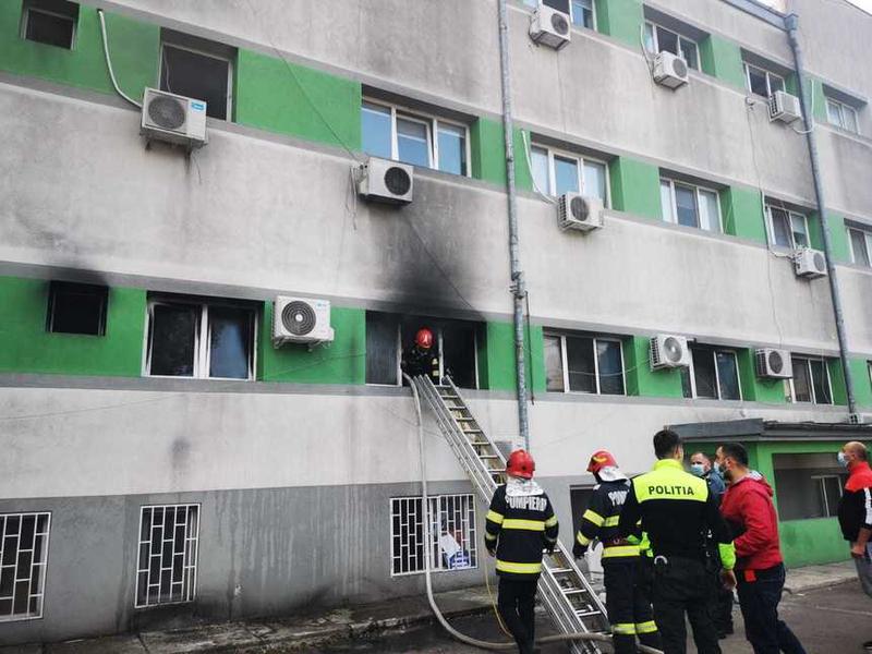 incendiul de la spitalul din Constanta 2, Foto: ISU Dobrogea
