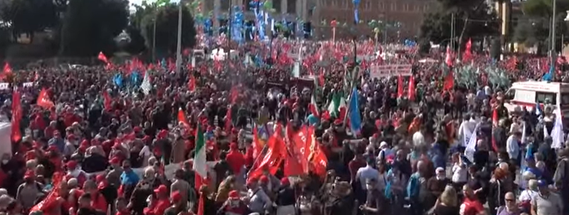 Manifestatie antifascista la Roma, Foto: Captura YouTube