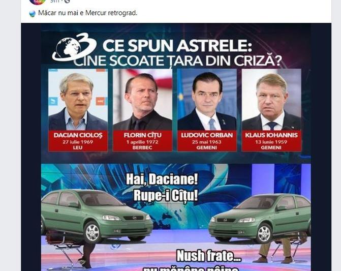 USR Tineret si gluma cu Astrele, Foto: Captura Facebook