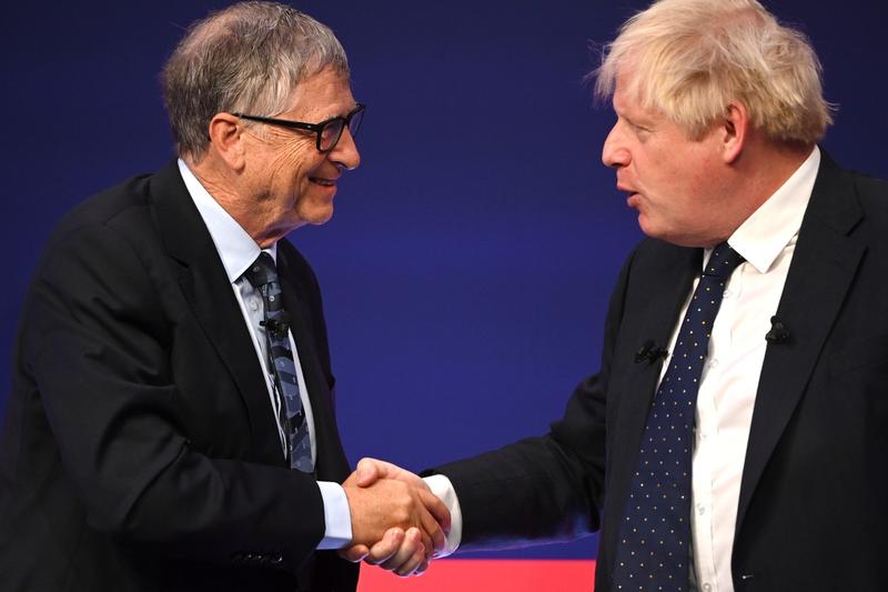 Bill Gates si Boris Johnson, Foto: Leon Neal / PA Images / Profimedia Images