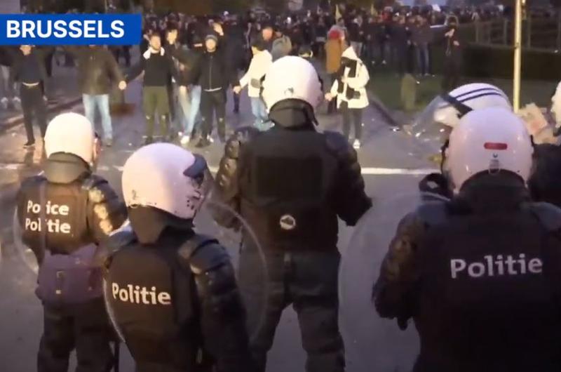 Proteste la Bruxelles, Foto: YouTube