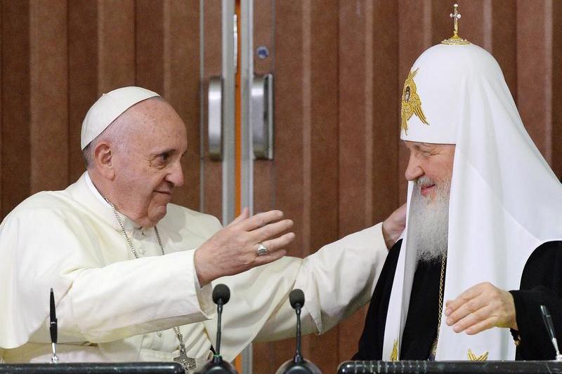 Papa Francis si Patriarhul Kirill, in 2016, in Cuba, Foto: TASS / Profimedia Images