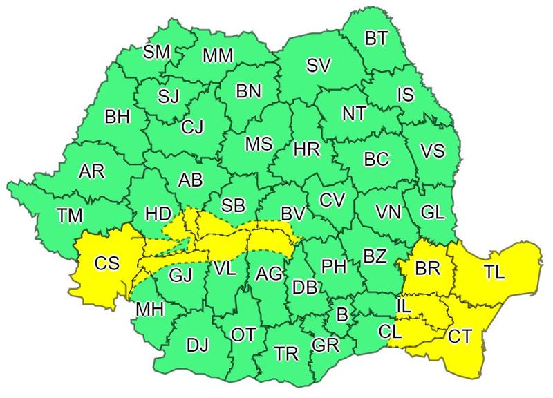 Cod galben de vant, Foto: ANM