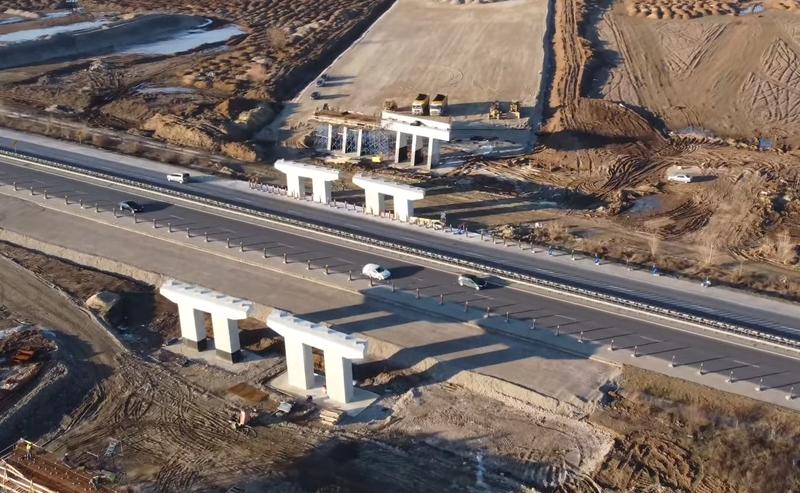 Nodul rutier intre A0 si A2 - in constructie, Foto: Captura video