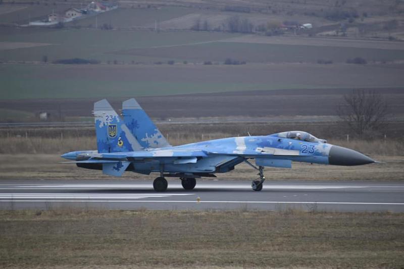 Avion Su-27 al forțelor Ucrainene la Bacău, Foto: MApN