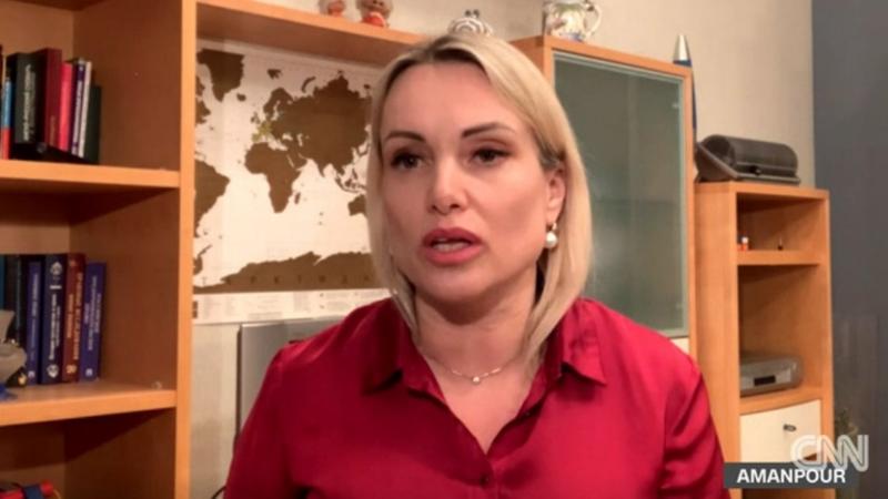 Marina Ovsiannikova, în interviul la CNN cu Christiane Amanpour, Foto: Captura video CNN