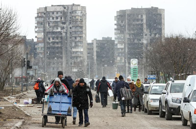 Mariupol, oraș intens bombardat de ruși, Foto: Mikhail Tereshchenko / TASS / Profimedia