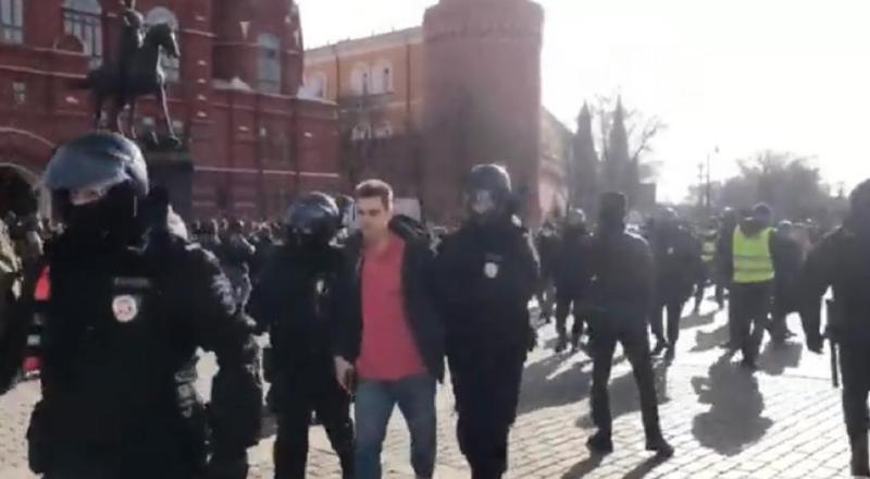 proteste si retineri in Rusia, Foto: Captura