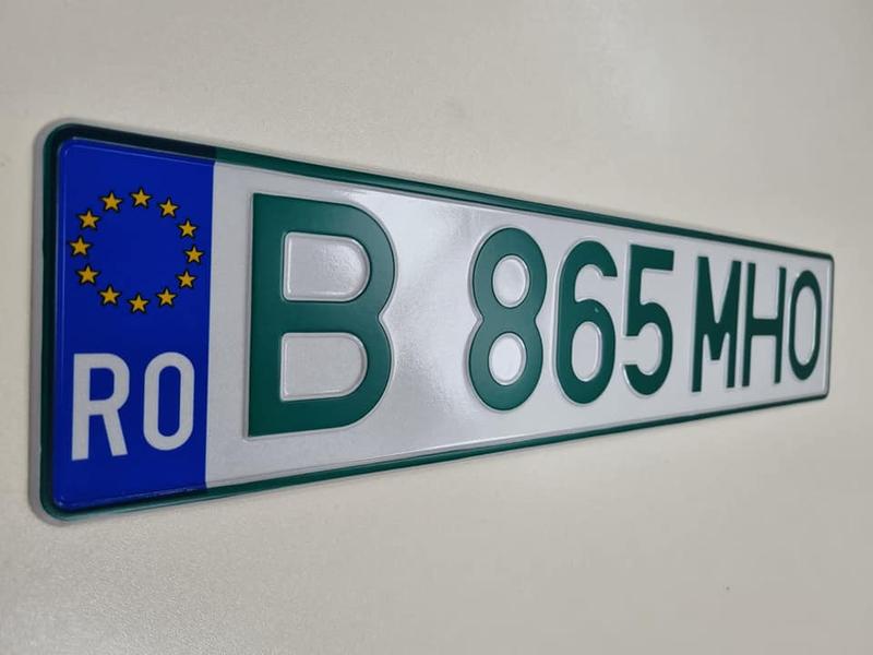 Numere de inmatriculare verzi pentru masinile electrice, Foto: Ministerul Mediului