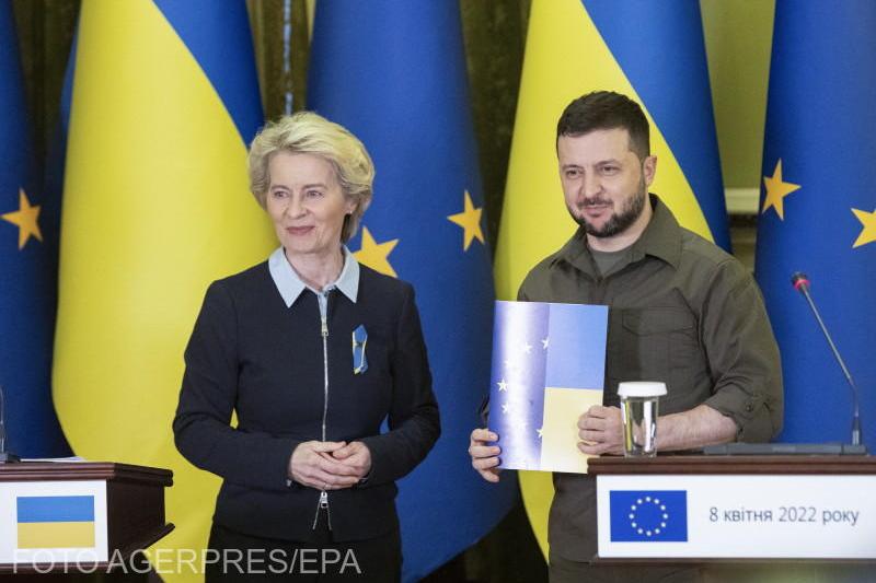 Ursula von der Leyen și Volodimir Zelenski, Foto: Agerpres/EPA