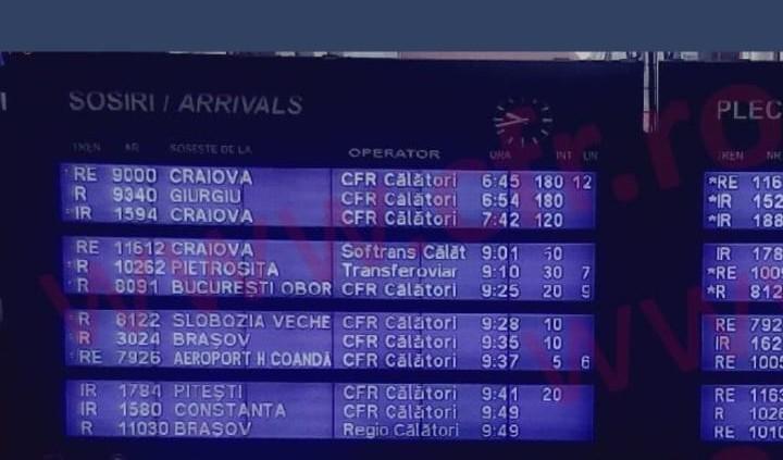 Intarzieri trenuri, Foto: Captura