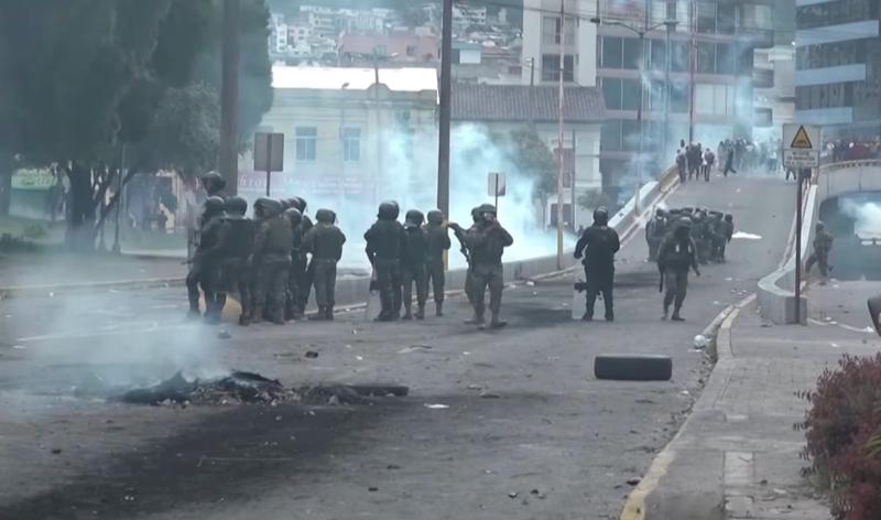 Proteste violente in Ecuador, Foto: Captura
