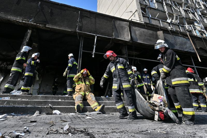 Atacul rusesc cu rachete asupra orasului Vinita, Foto: Sergei SUPINSKY / AFP / Profimedia