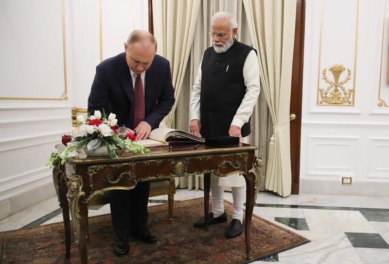 Vladimir Putin si Narendra Modi, Foto: Mikhail Klimentyev / Sputnik / Profimedia