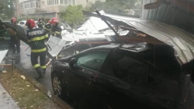 Furtună în Focșani, Foto: Captură video
