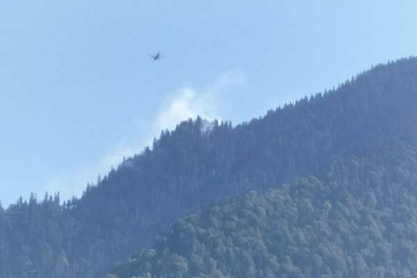 Incendiu de pădure în Munţii Maramureşului, Foto: ISU Maramures