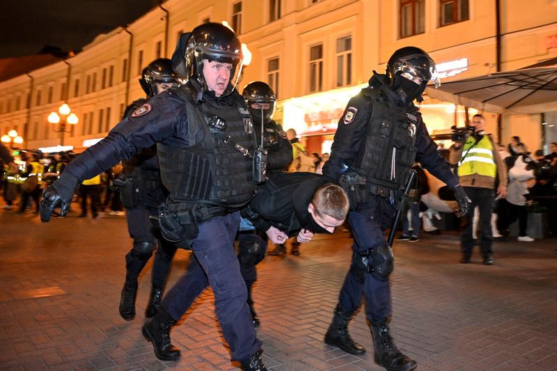 Proteste in Rusia dupa ce Putin a anuntat mobilizarea militara, Foto: Alexander NEMENOV / AFP / Profimedia