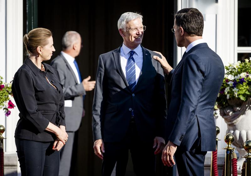Krisjanis Karins alaturi de Mark Rutte si Mette Frederiksen , Foto: Hollandse Hoogte / Shutterstock Editorial / Profimedia