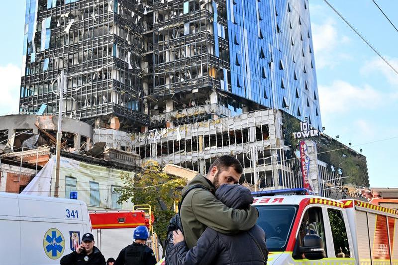 Atac cu rachete în Kiev, Foto: Sergei Supinsky / AFP / Profimedia Images