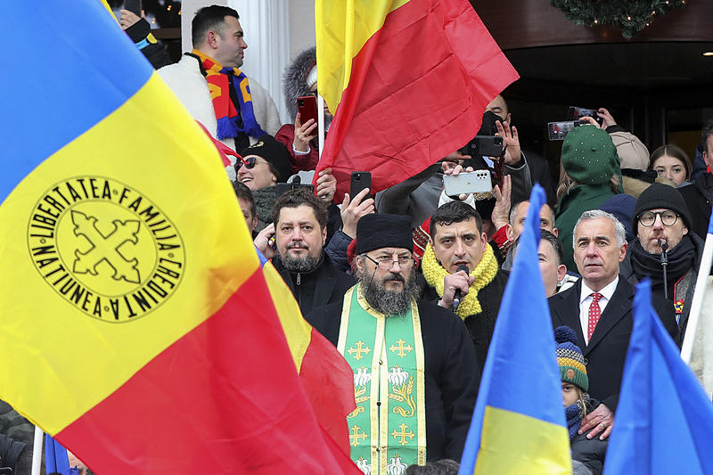 George Simion, liderul AUR, la manifestările de Ziua Unirii, Foto: Inquam Photos / Liviu Chirica