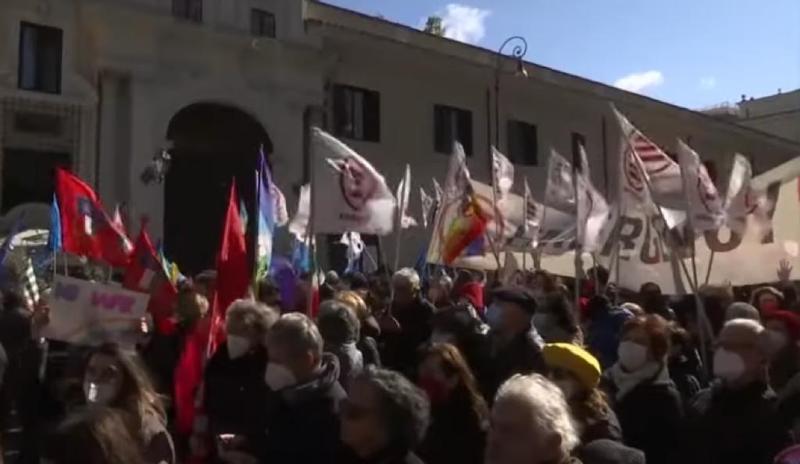 Manifestatii la Roma, Foto: Captura
