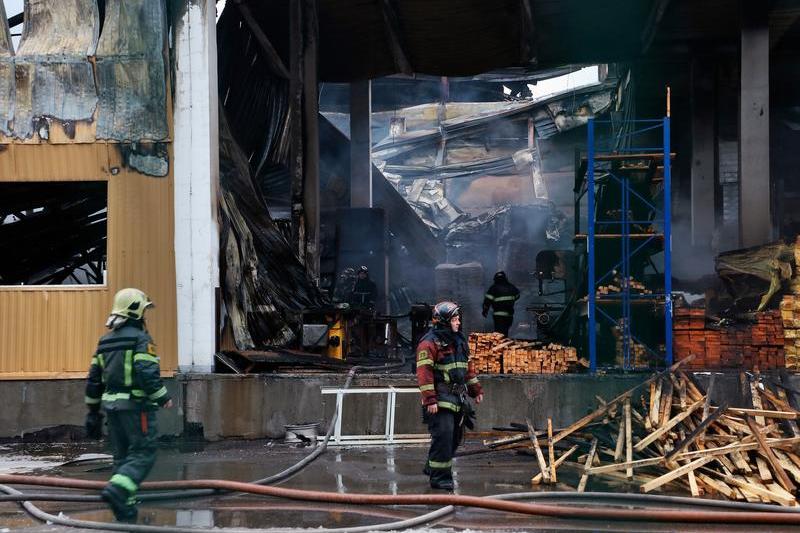 Incendiu la centrul comercial „Stroytrakt” de langa Moscova, Foto: Kommersant Photo Agency / ddp USA / Profimedia