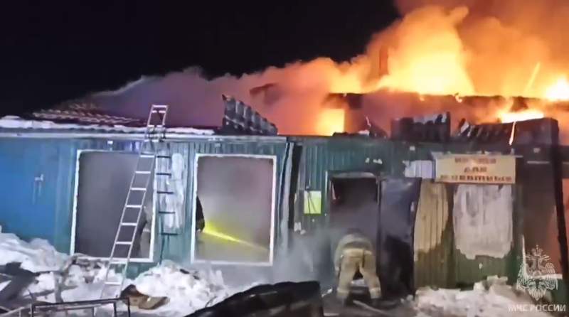 incendiu la un azil de batrani din Rusia , Foto: Captura video