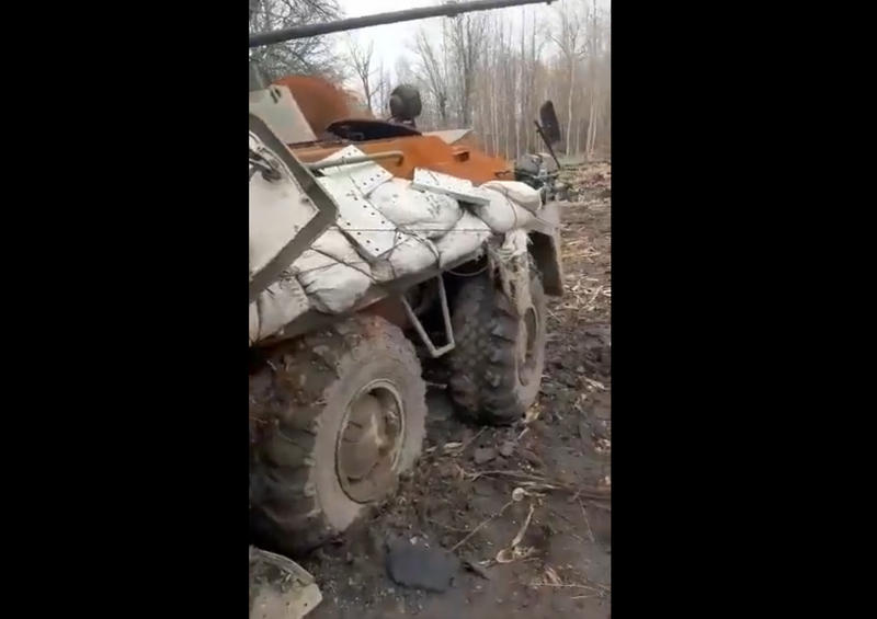 Alta improvizatie incercata de ucraineni pentru vehiculele lor, Foto: Captura video