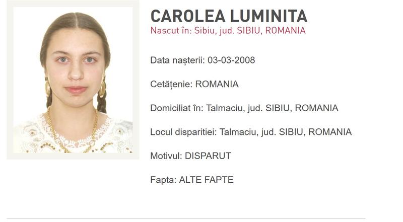 Fata Rapita, Foto: Politia Romana