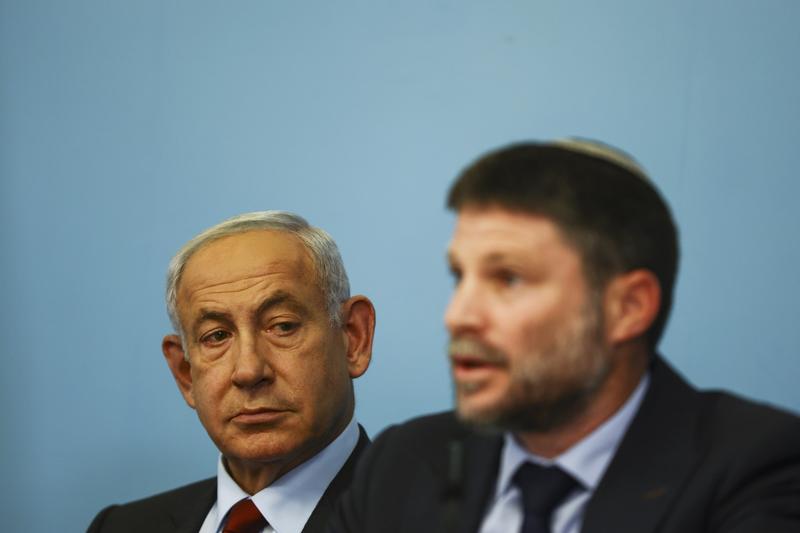 Bezalel Smotrich alaturi de Benjamin Netanyahu, Foto: RONEN ZVULUN / UPI / Profimedia