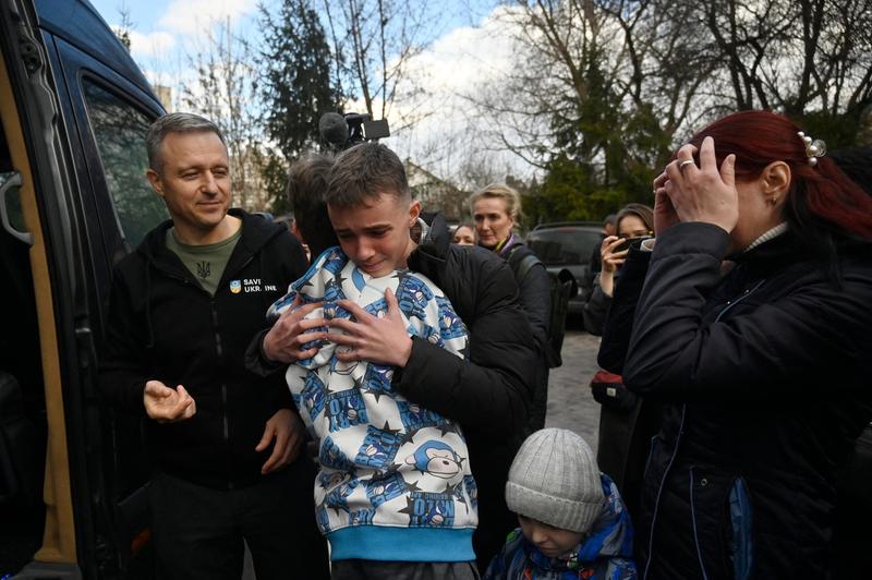 Copii răpiţi de Rusia au revenit în Ucraina, Foto: SERGEI CHUZAVKOV / AFP / Profimedia