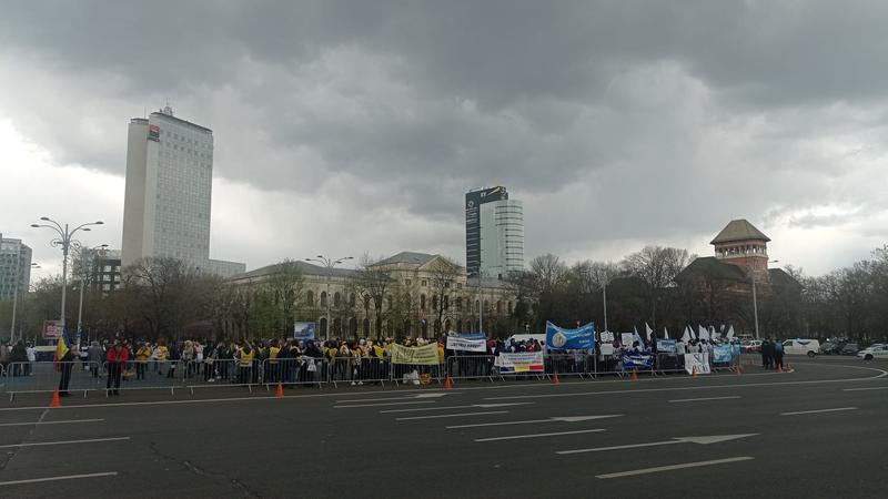 Protest al federatiilor din educatie, Foto: Hotnews