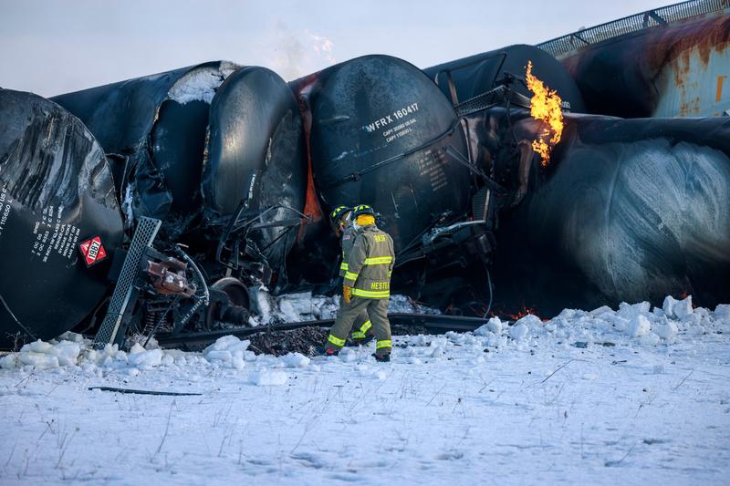 Tren deraiat în Raymond, Minnesota, Foto: Kerem Yücel / AP / Profimedia