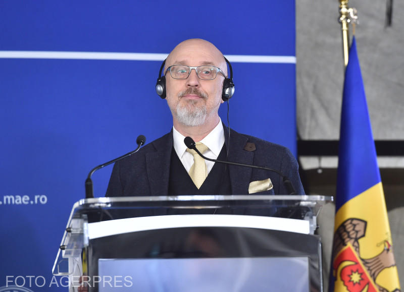 Oleksii Reznikov, ministrul ucrainean al Apărării, la Trilaterala România - Ucraina - Republica Moldova, Foto: Agerpres