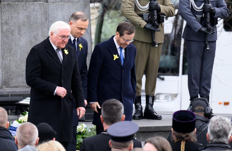 Frank Walter Steinmeier alaturi de presedintele Poloniei si cel al Israelului, Foto: Bernd von Jutrczenka / DPA / Profimedia