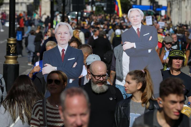 Protest pentru eliberarea lui Assange, Foto: SOPA Images Limited / Alamy / Alamy / Profimedia