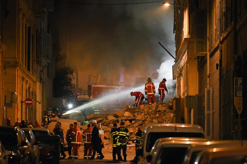 Clădire prăbușită la Marsilia, Foto: Nicolas Tucat / AFP / Profimedia Images