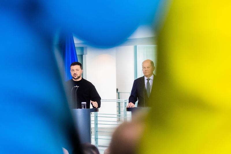 Volodimir Zelenski si Olaf Scholz, Foto: Christoph Soeder / AFP / Profimedia