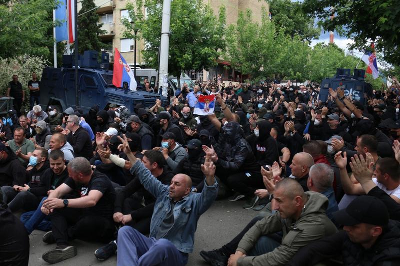 Protest al sârbilor în nordul Kosovo, Foto: Erkin Keci / AFP / Profimedia