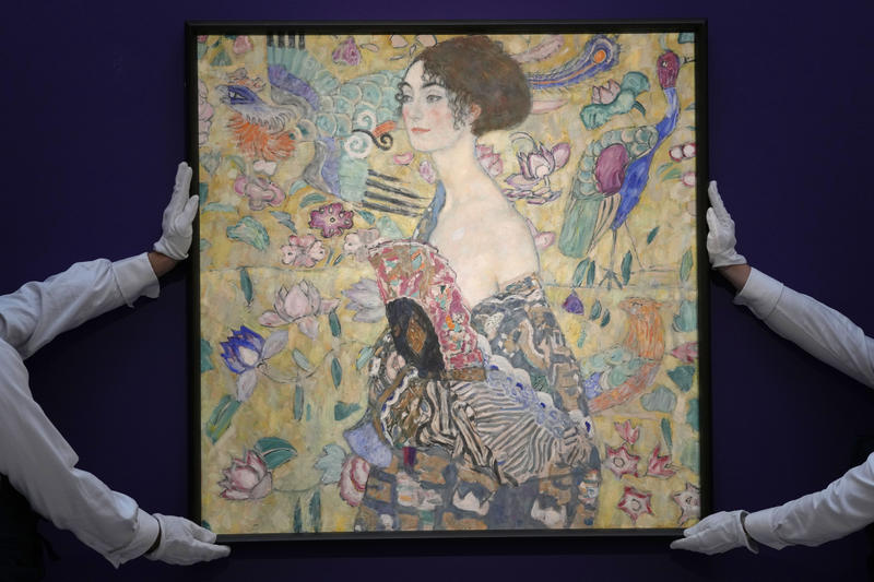 Tabloul Doamna cu evantai, Gustav Klimt, Foto: Kirsty Wigglesworth / AP / Profimedia