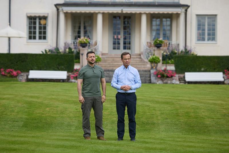 Presedintele ucrainean si premierul Suediei, Foto: Handout / AFP / Profimedia