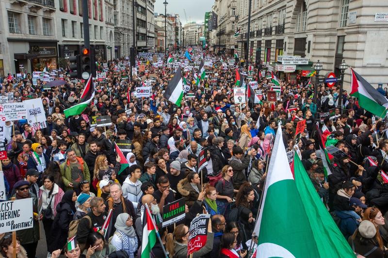 Manifestație uriașă la Londra pentru Palestina, Foto: Tayfun Salci / Zuma Press / Profimedia